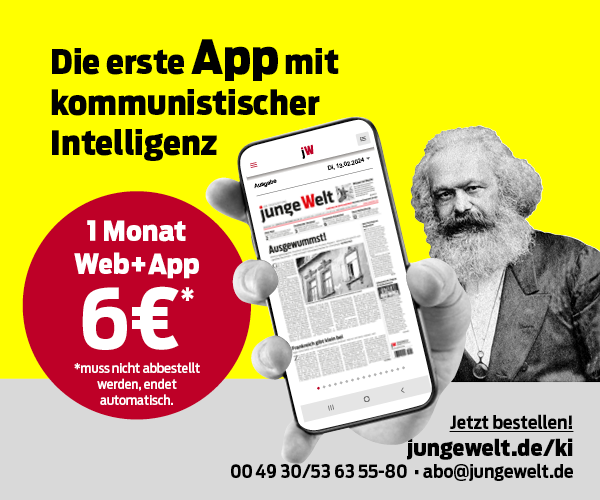 Junge Welt: Die erste App mit kommunistischer Intelligenz – 1 Monat Web+App für 6€